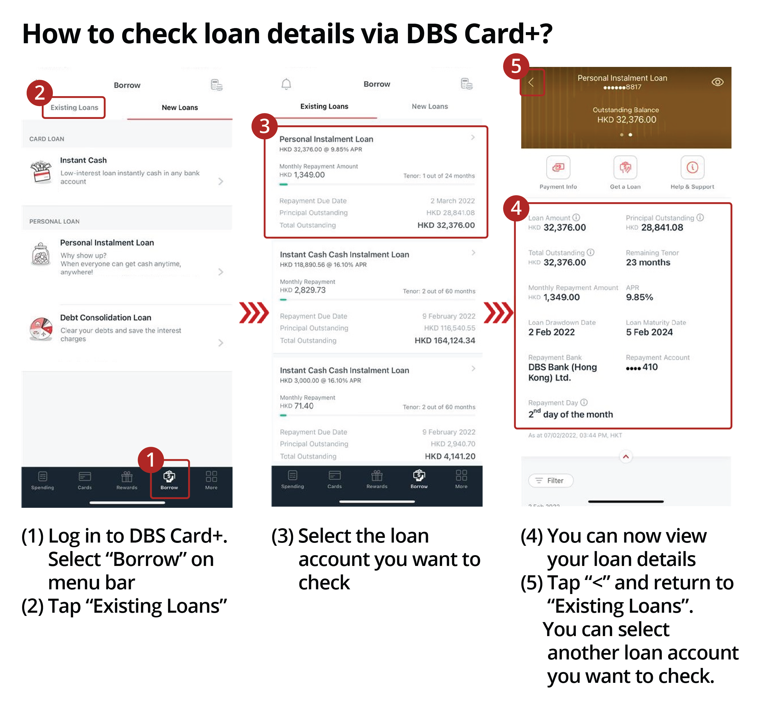 Check Your Loan Details DBS Hong Kong