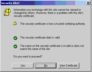 why does security certificate keep popping up