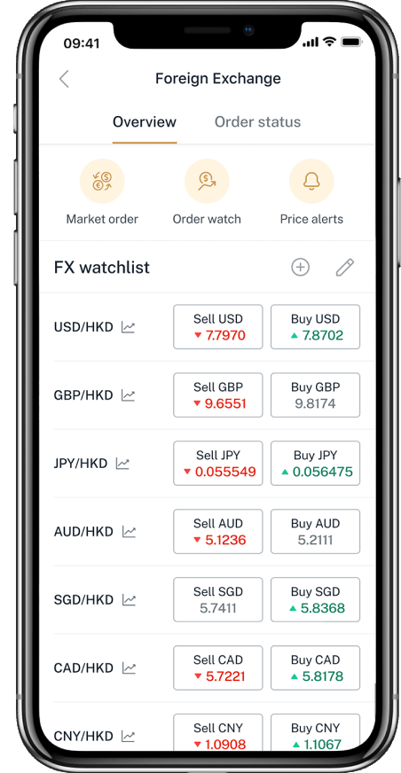 Real-time rate streaming interface screenshot