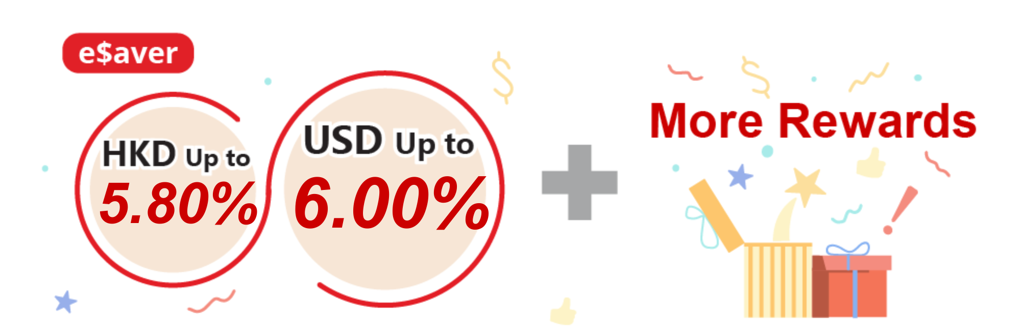 e$aver Total Savings Interest Rate up to 6.0% p.a.